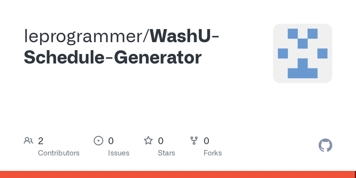 GitHub leprogrammer/WashUScheduleGenerator