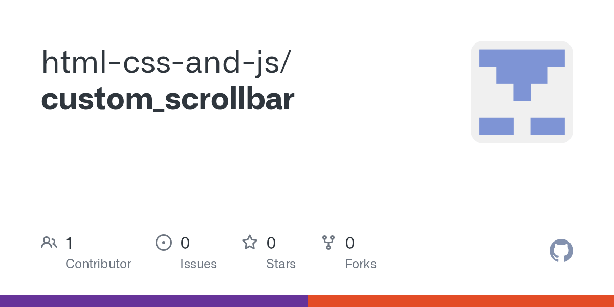 GitHub htmlcssandjs/custom_scrollbar