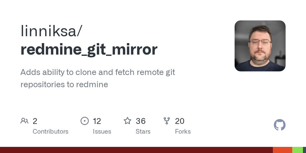 GitHub linniksa/redmine_git_mirror Adds ability to clone and fetch