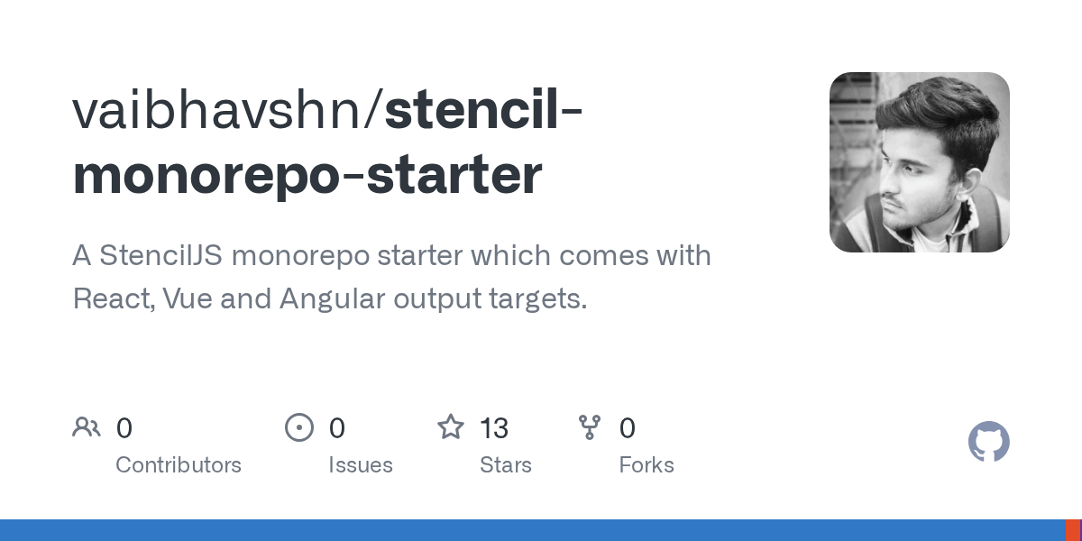 GitHub vaibhavshn/stencilmonorepostarter A StencilJS monorepo
