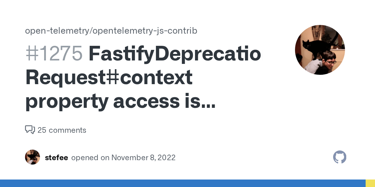 FastifyDeprecation Requestcontext property access is deprecated. Please use "Request