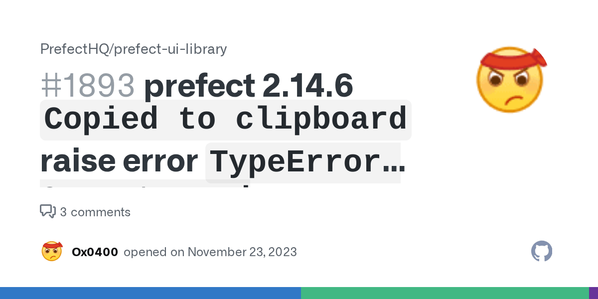 prefect 2.14.6 `Copied to clipboard` raise error `TypeError Cannot