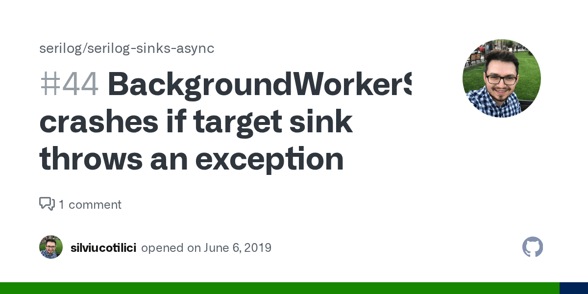 BackgroundWorkerSink crashes if target sink throws an exception · Issue
