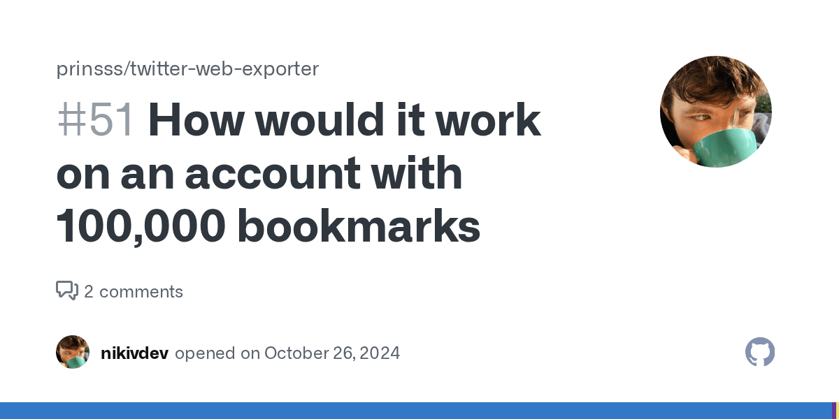 How would it work on an account with 100,000 bookmarks · Issue 51