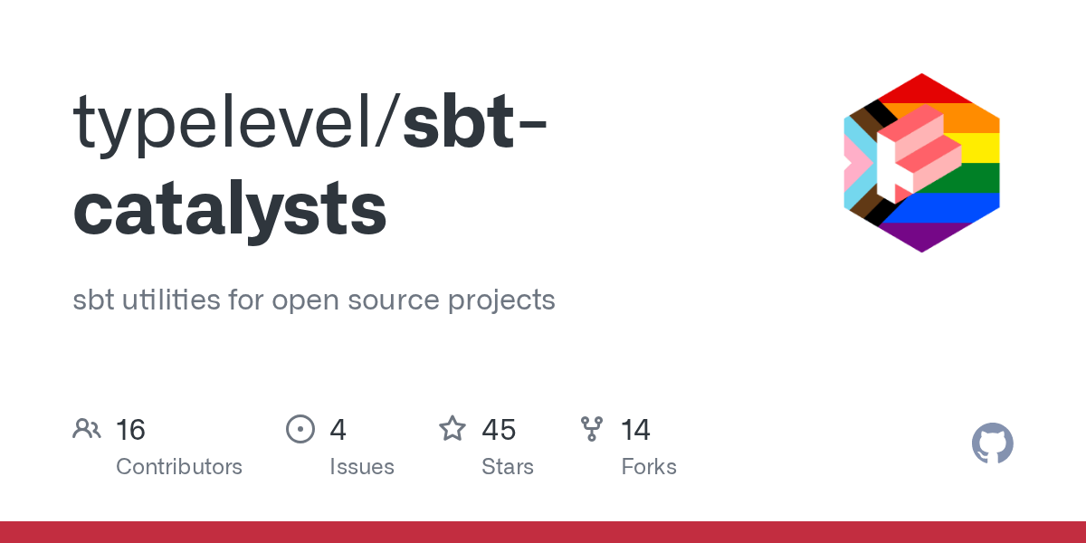 GitHub typelevel/sbtcatalysts sbt utilities for open source projects