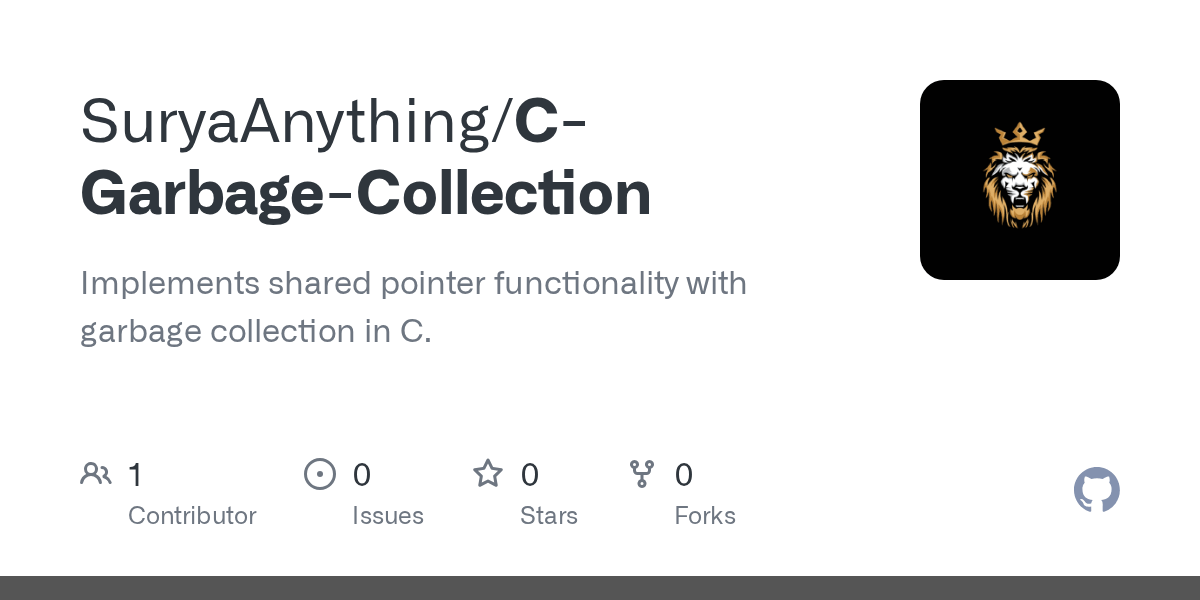 GitHub SuryaAnything/CGarbageCollection Implements shared pointer