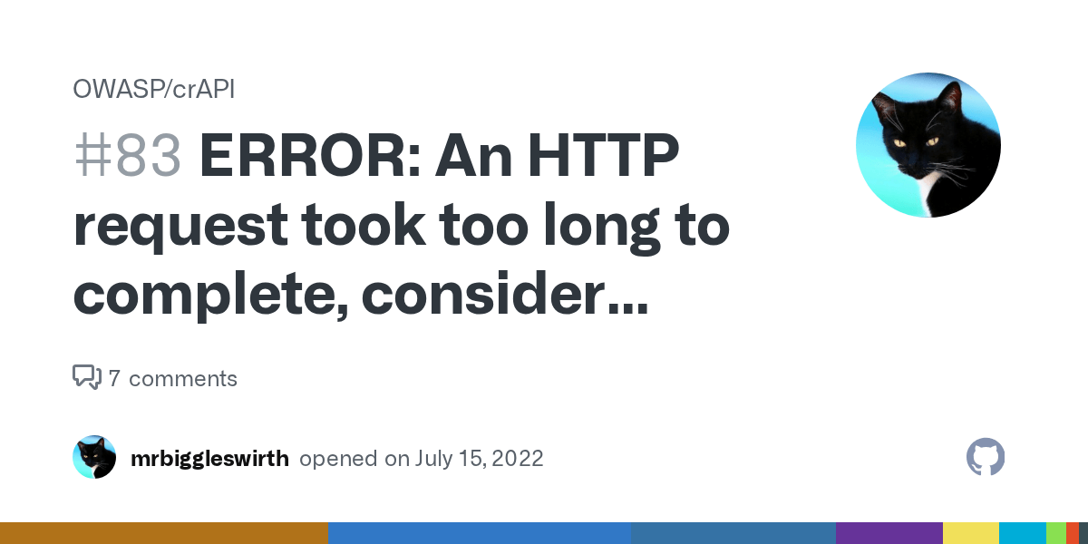 ERROR An HTTP request took too long to complete, consider setting