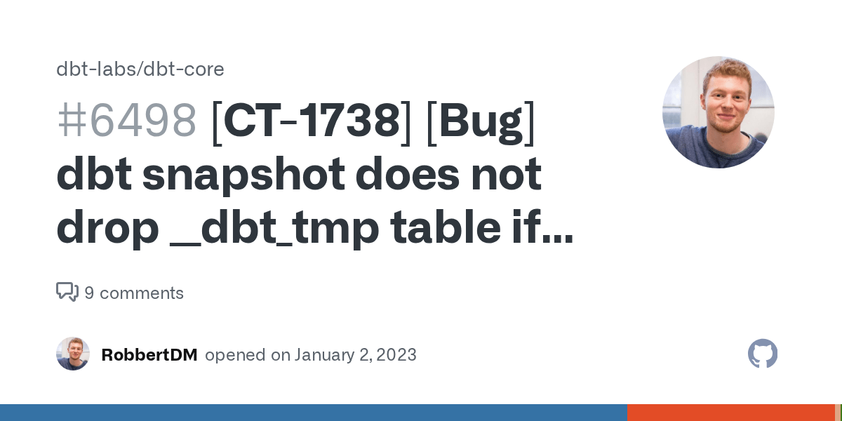[CT1738] [Bug] dbt snapshot does not drop __dbt_tmp table if posthook