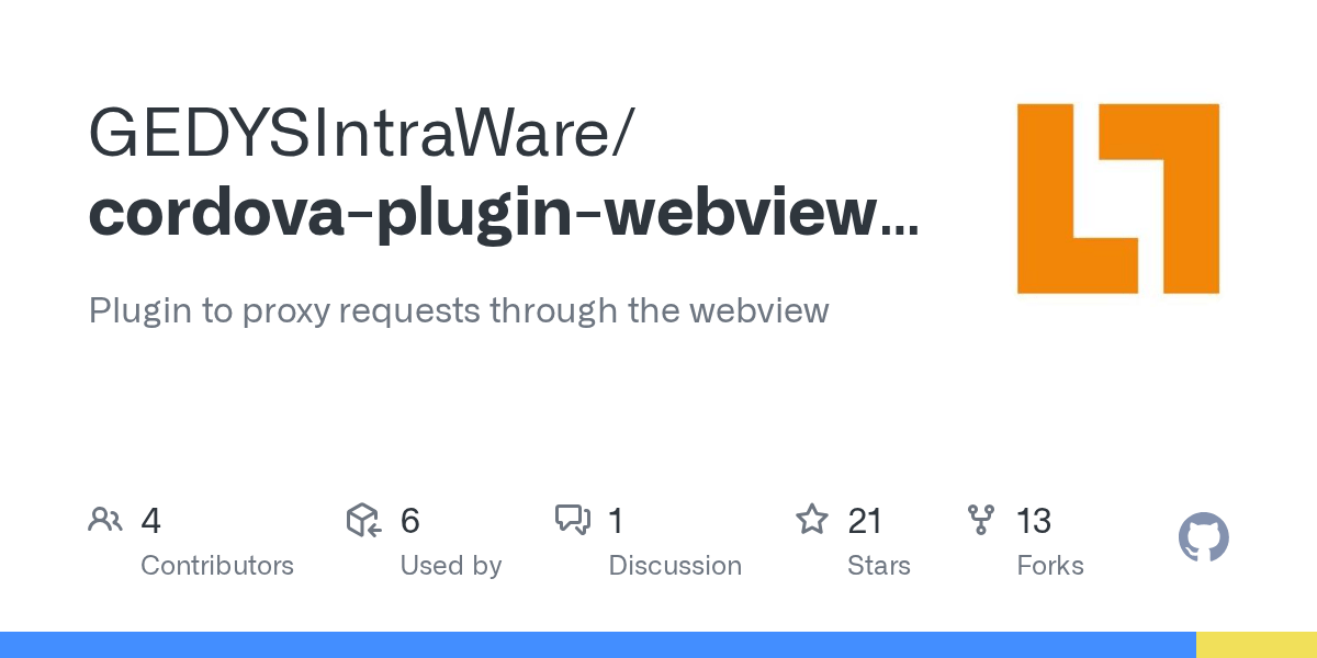 GitHub GEDYSIntraWare/cordovapluginwebviewproxy Plugin to proxy