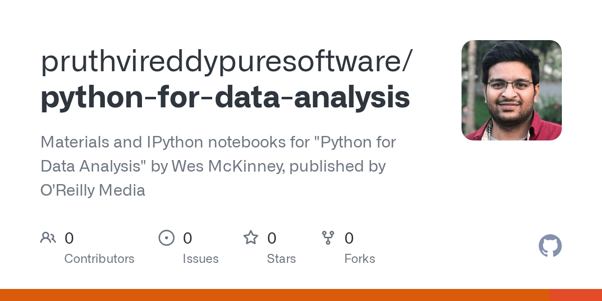 GitHub pruthvireddypuresoftware/pythonfordataanalysis Materials