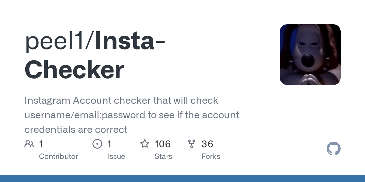 GitHub - peel1/Insta-Checker: Instagram Account checker that will check