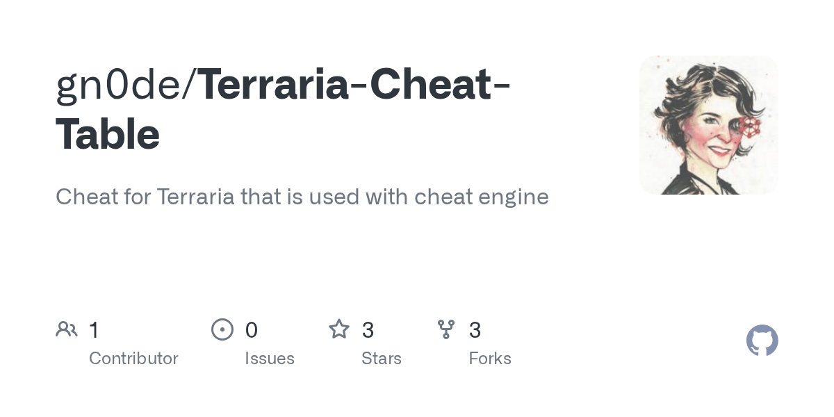 GitHub gn0de/TerrariaCheatTable Cheat for Terraria that is used