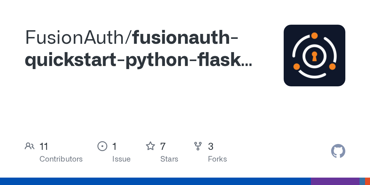 GitHub FusionAuth/fusionauthquickstartpythonflaskweb