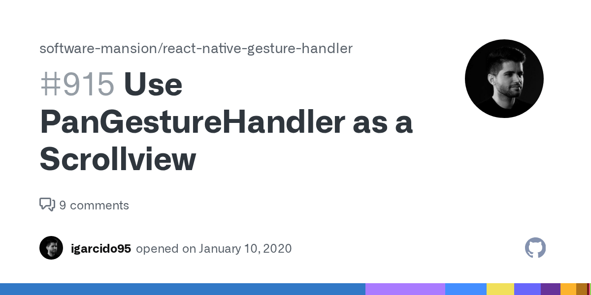 Use PanGestureHandler as a Scrollview · Issue 915 · softwaremansion