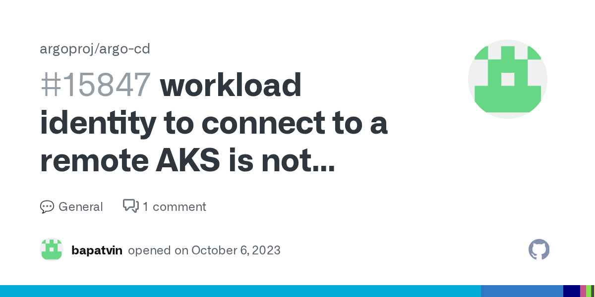 workload identity to connect to a remote AKS is not working · argoproj