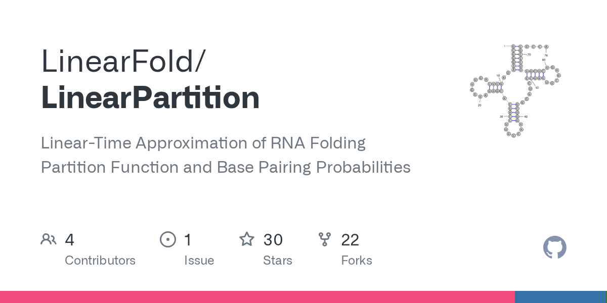 GitHub LinearFold/LinearPartition LinearTime Approximation of RNA Folding Partition Function