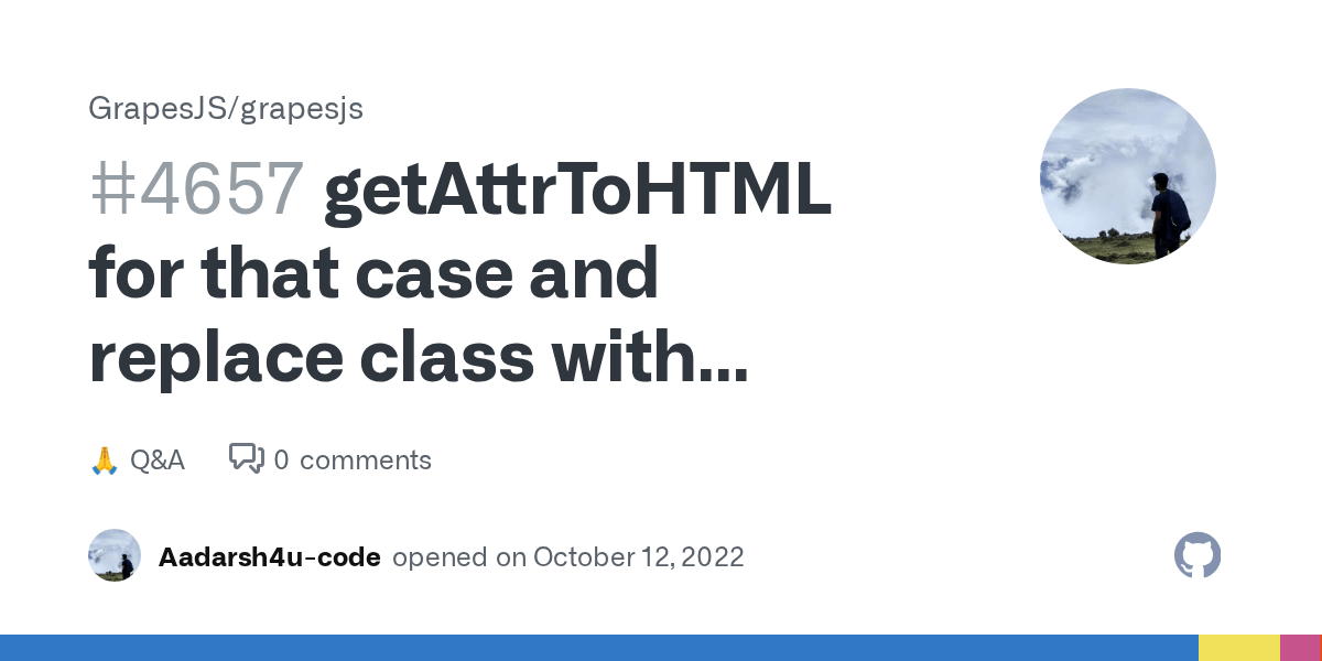 getAttrToHTML for that case and replace class with className react