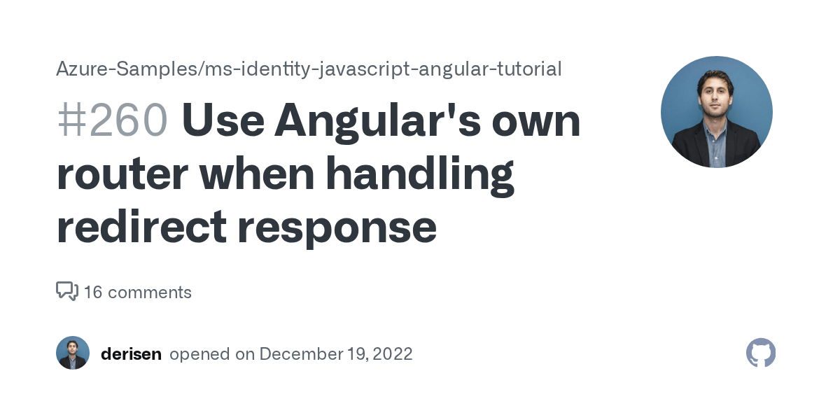 Use Angular's own router when handling redirect response · Issue 260