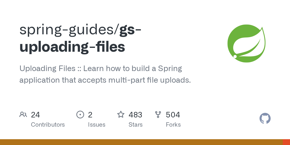 GitHub springguides/gsuploadingfiles Uploading Files Learn how