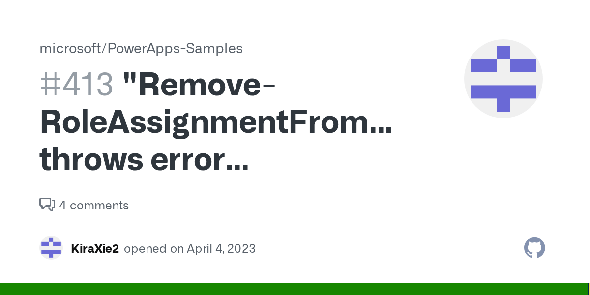 "RemoveRoleAssignmentFromUsers" throws error System.ArgumentNullException Value cannot be null