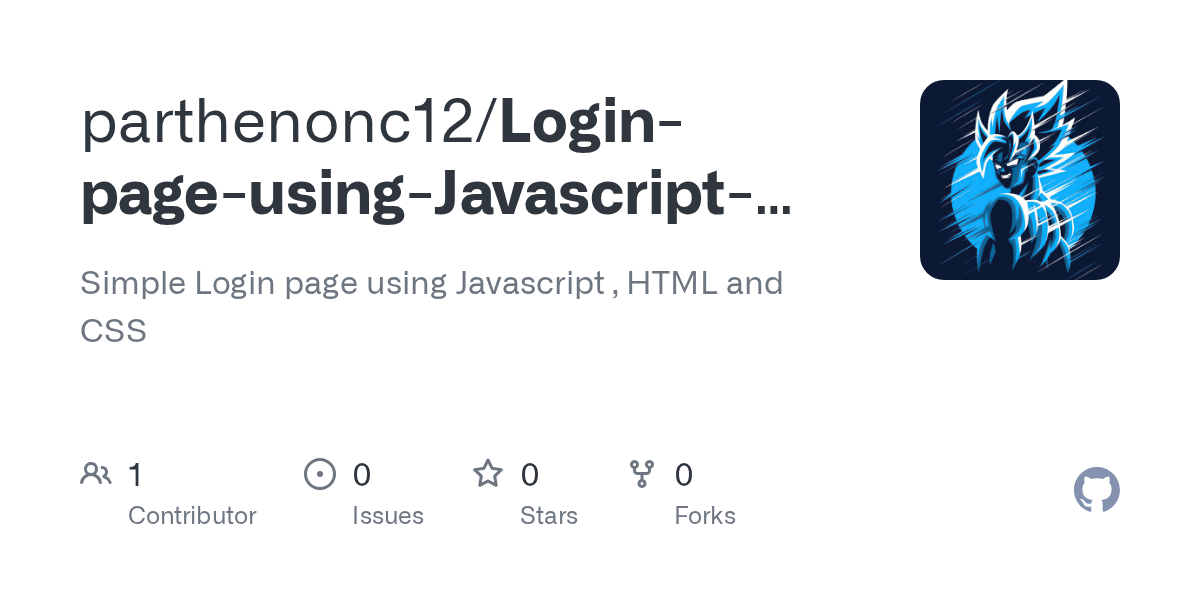 GitHub parthenonc12/LoginpageusingJavascriptHTMLandCSS Simple