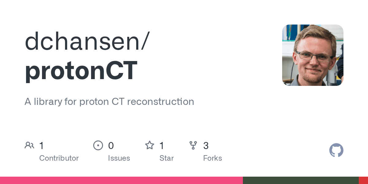 GitHub dchansen/protonCT A library for proton CT reconstruction