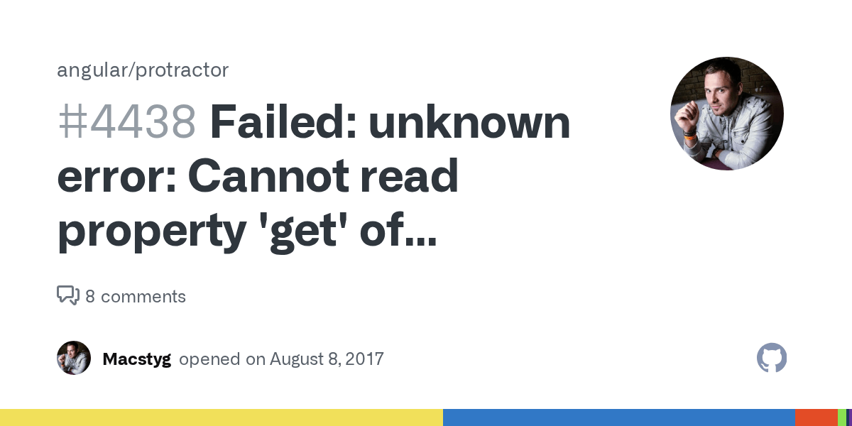 Failed unknown error Cannot read property 'get' of undefined