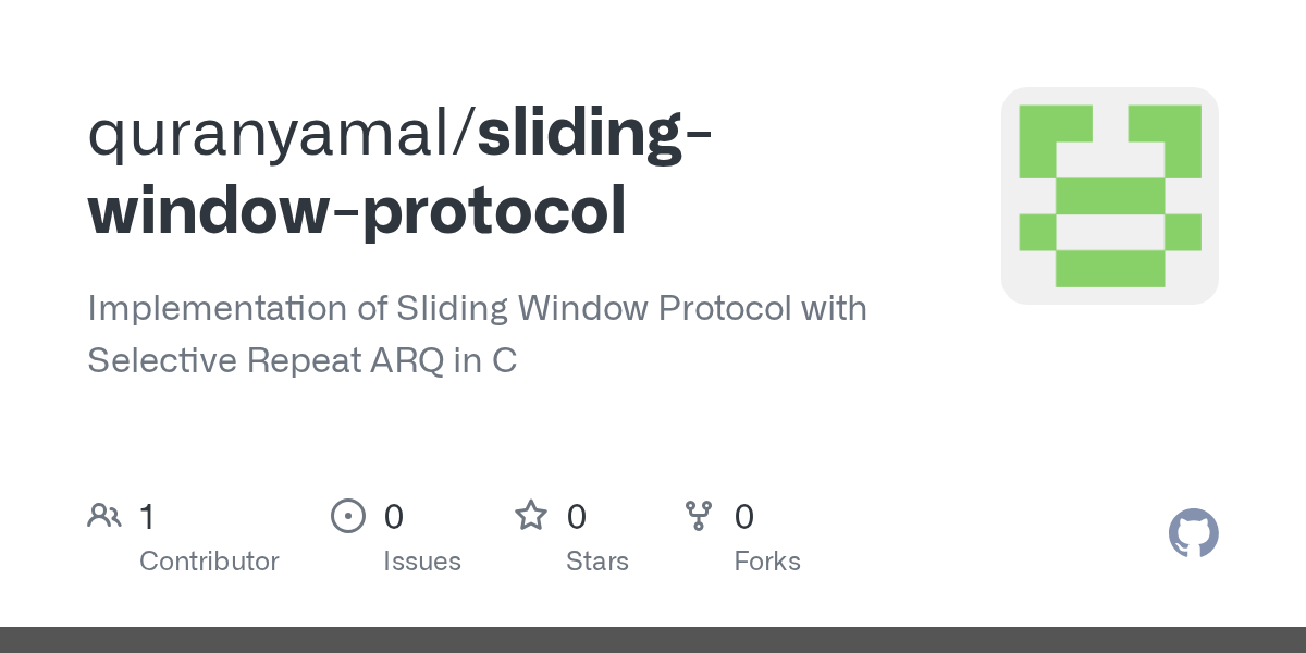 GitHub quranyamal/slidingwindowprotocol Implementation of Sliding