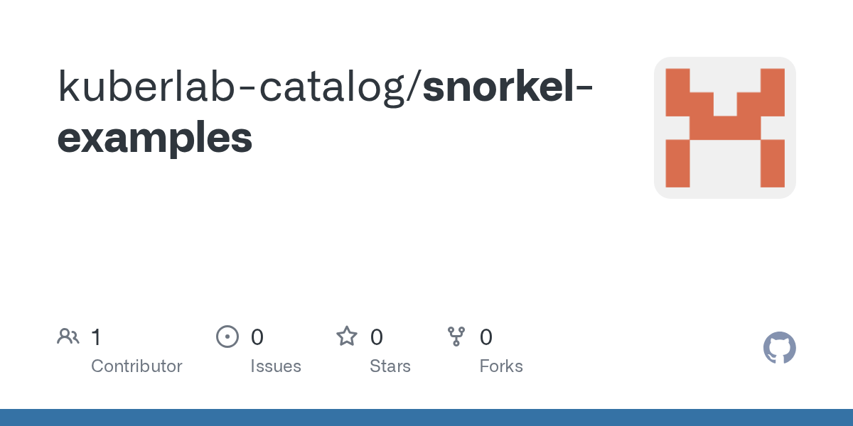 GitHub kuberlabcatalog/snorkelexamples