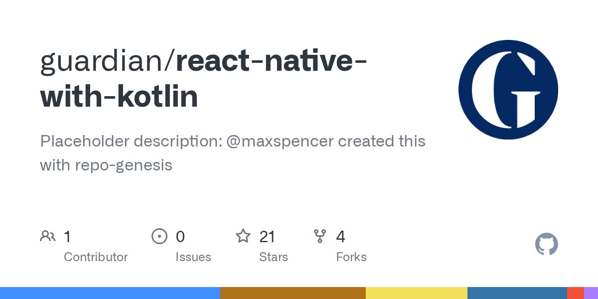 reactnativewithkotlin/README.md at master · guardian