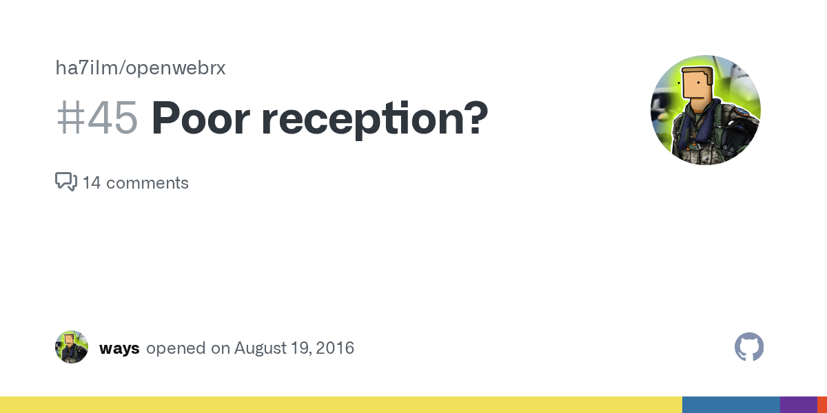 Poor reception? · Issue 45 · ha7ilm/openwebrx · GitHub