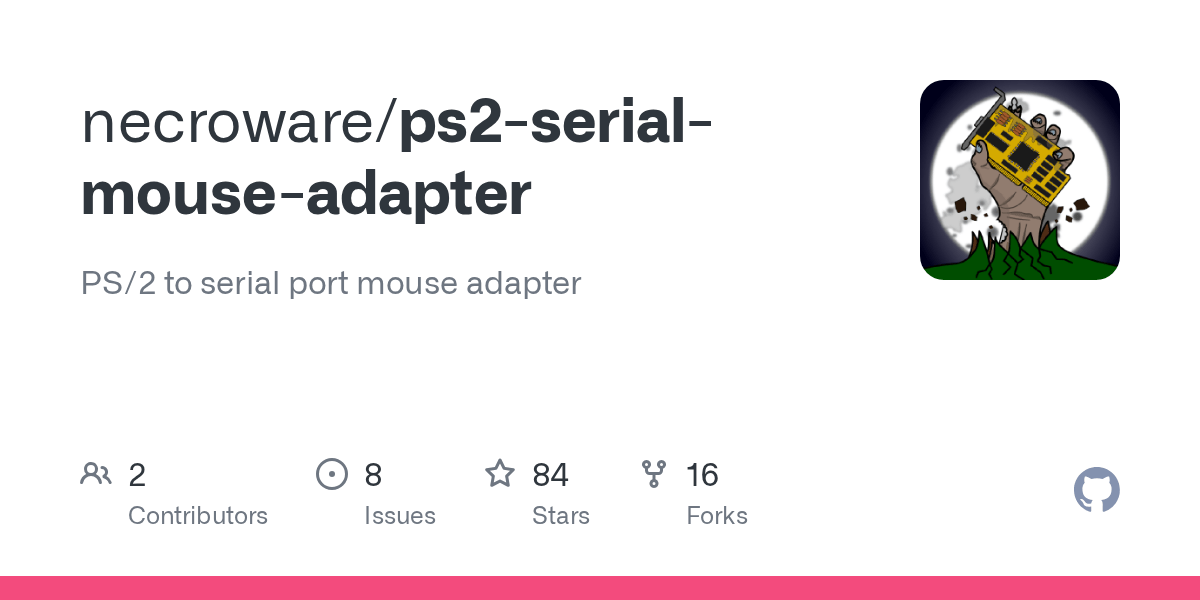GitHub necroware/ps2serialmouseadapter PS/2 to serial port mouse