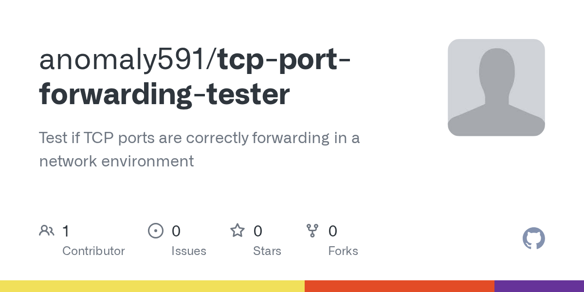 GitHub - anomaly591/tcp-port-forwarding-tester: Test if TCP ports are