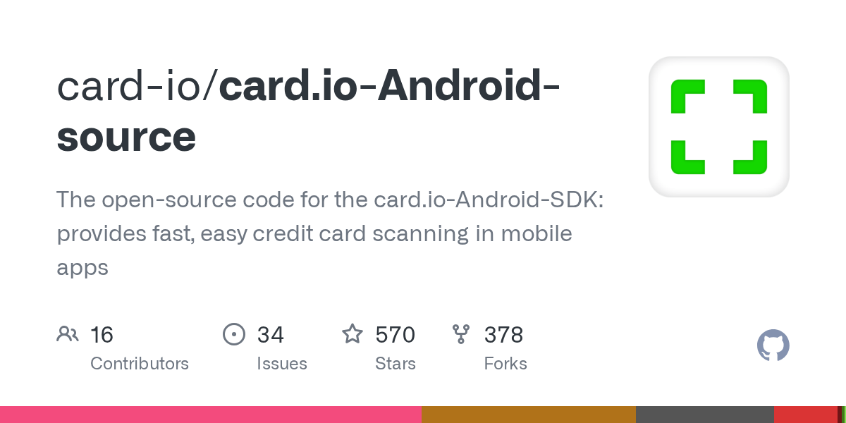 GitHub cardio/card.ioAndroidsource The opensource code for the