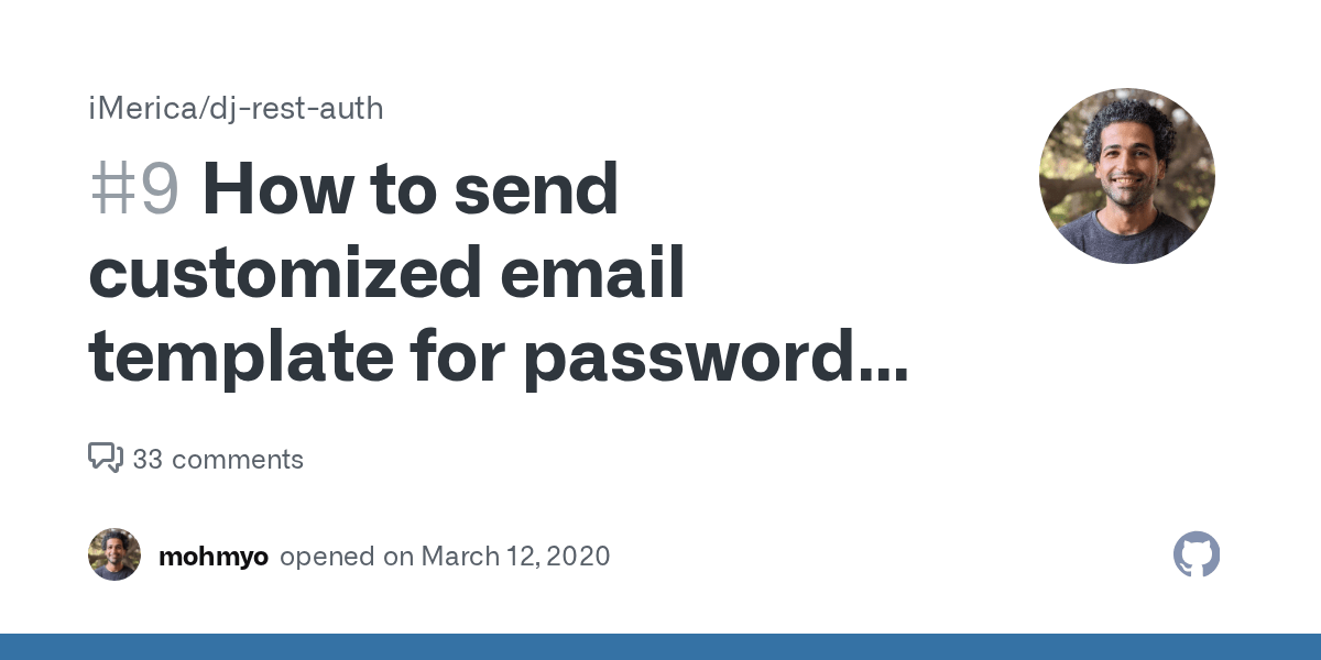 How to send customized email template for password reset endpoint