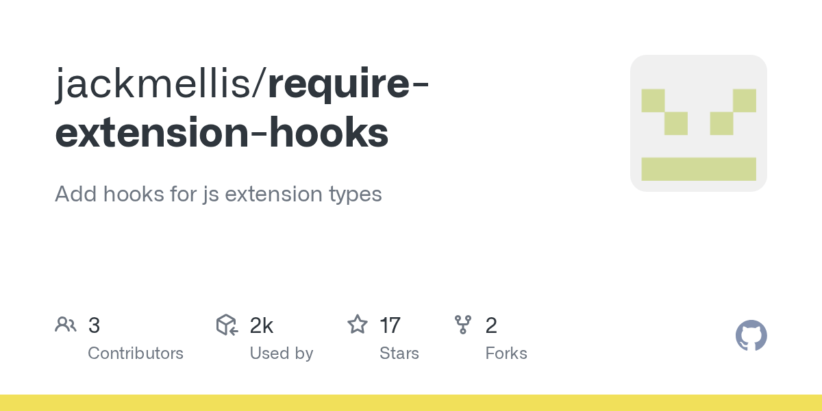 GitHub jackmellis/requireextensionhooks Add hooks for js extension