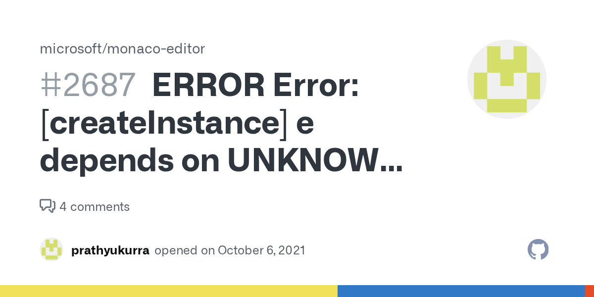 ERROR Error [createInstance] e depends on UNKNOWN service