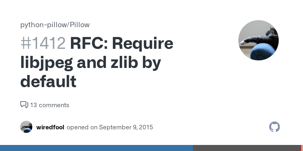 RFC Require libjpeg and zlib by default · Issue 1412 · pythonpillow