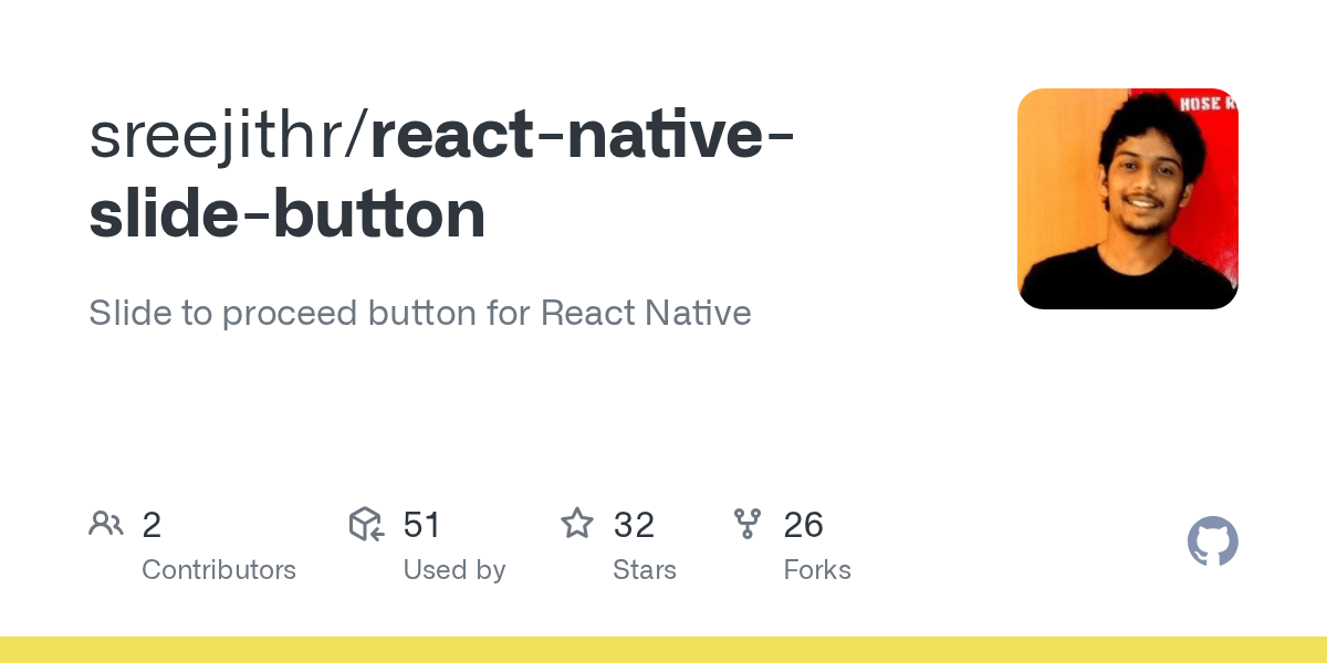 GitHub sreejithr/reactnativeslidebutton Slide to proceed button