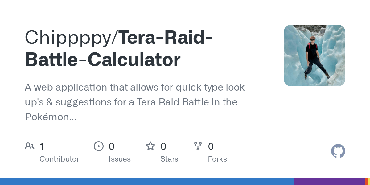 GitHub Chippppy/TeraRaidBattleCalculator A web application that