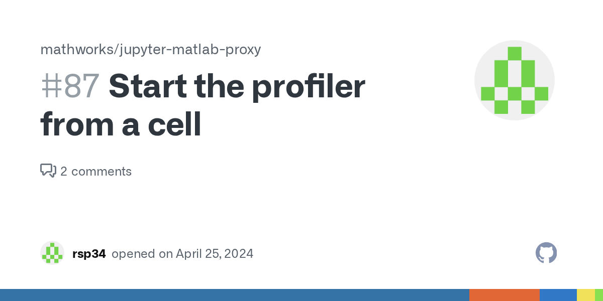 Start the profiler from a cell · Issue 87 · mathworks/jupytermatlab