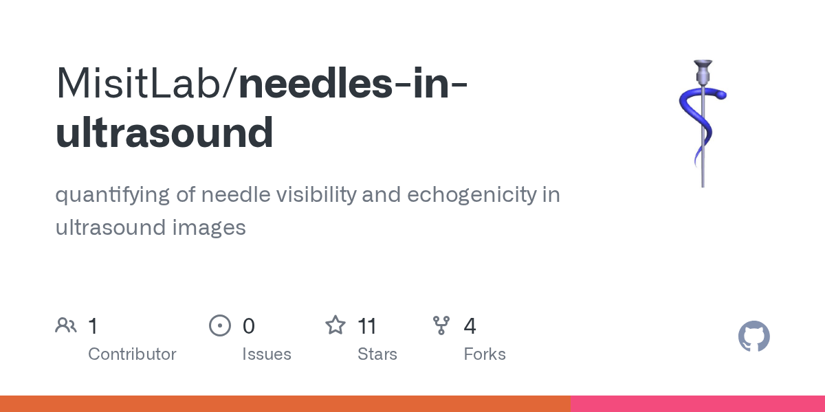 GitHub MisitLab/needlesinultrasound quantifying of needle