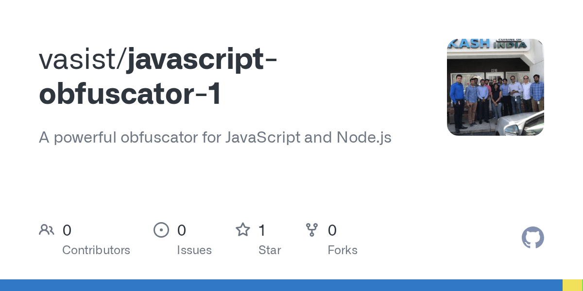 GitHub vasist/javascriptobfuscator1 A powerful obfuscator for