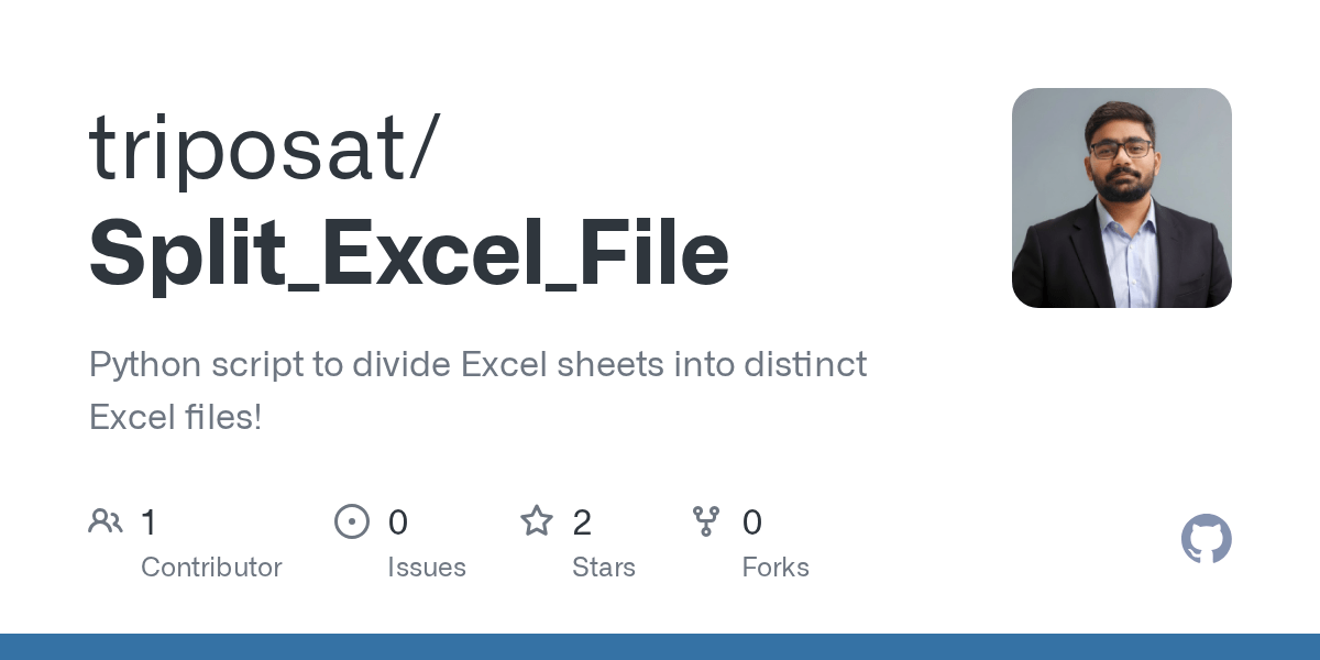 GitHub triposat/Split_Excel_File Python script to divide Excel
