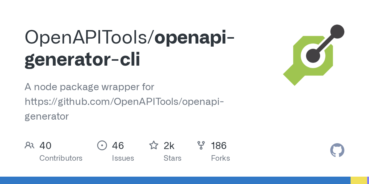 GitHub OpenAPITools/openapigeneratorcli A node package wrapper for
