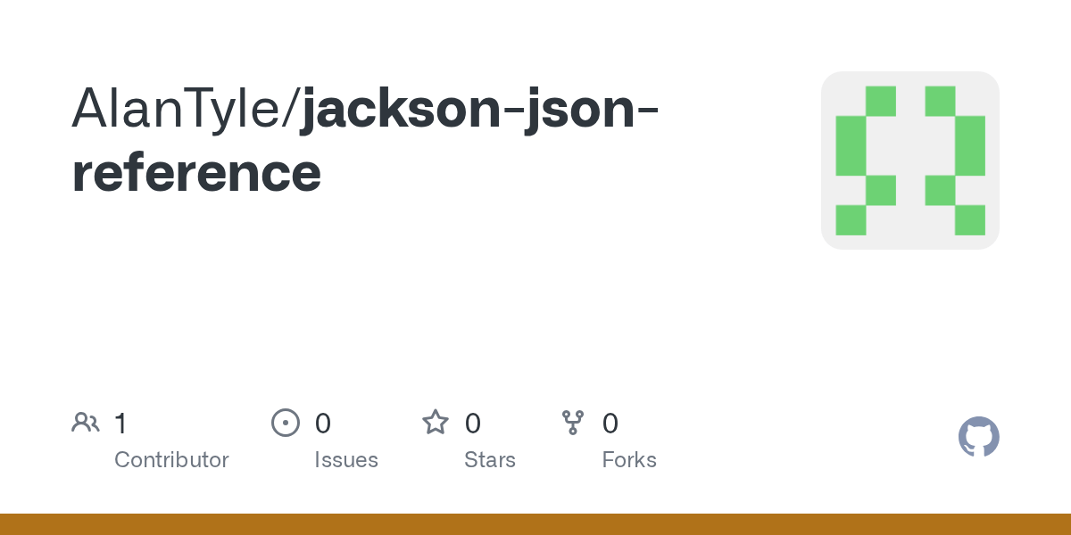 GitHub AlanTyle/jacksonjsonreference