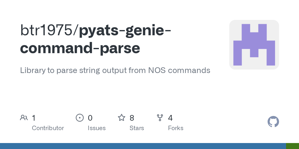 GitHub Library to parse string output from NOS commands
