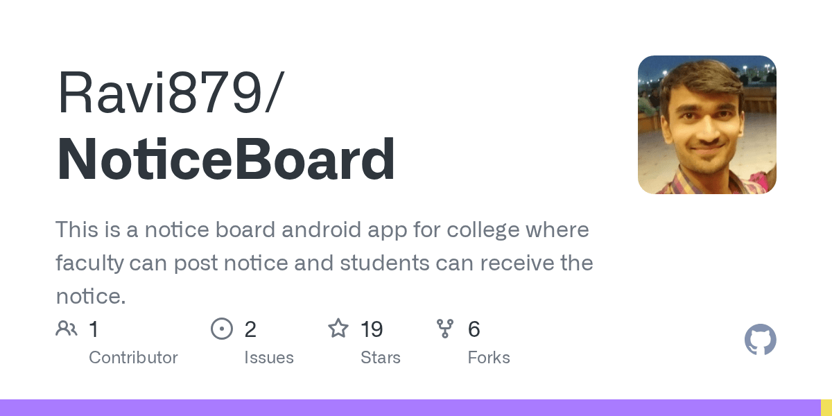 GitHub Ravi879/NoticeBoard This is a notice board android app for