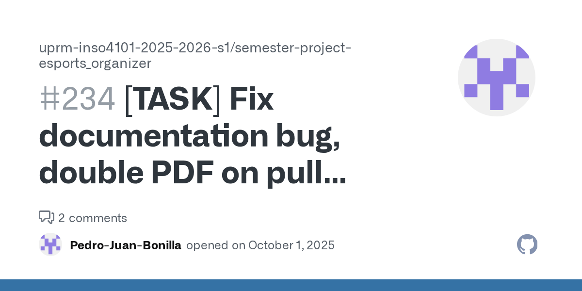 Project 2025 Pdf Book [TASK] Fix documentation bug, double PDF on pull request · Issue 234