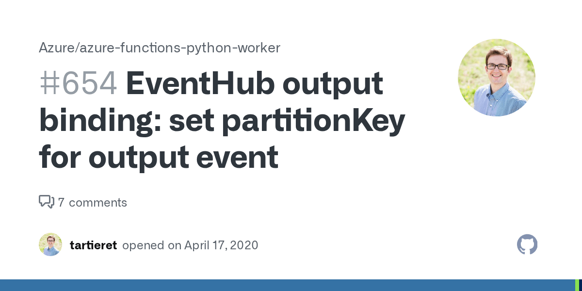 EventHub output binding set partitionKey for output event · Issue 654